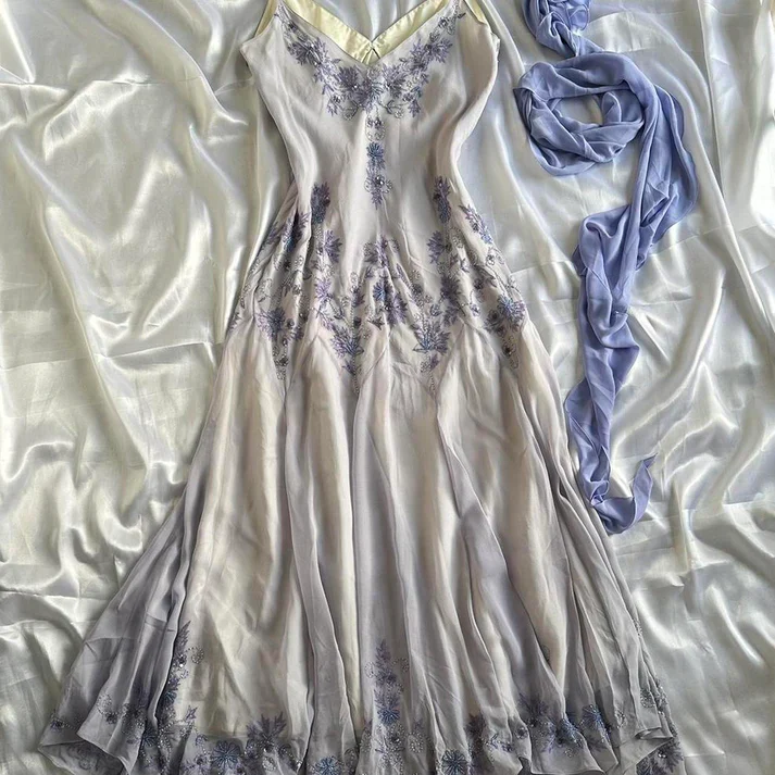 Beautiful Chiffon Beaded Long Prom Dress Mermaid Evening Dress Party Gown - View 6 | VelvetHem