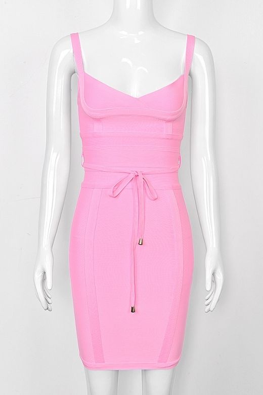 Bek Bandage Dress - Blush Pink