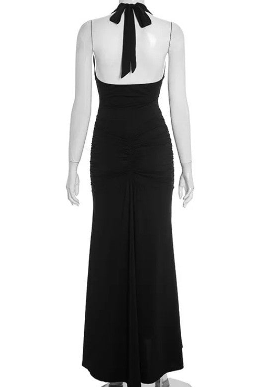 Bella Bodycon Wrap Maxi Dress - Classic Black