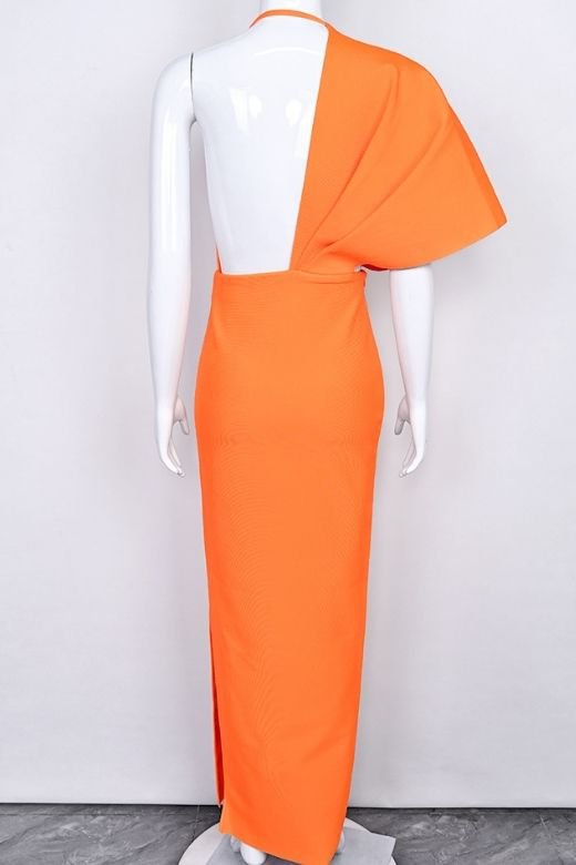 Blake Bandage Maxi Dress - Apricot Orange