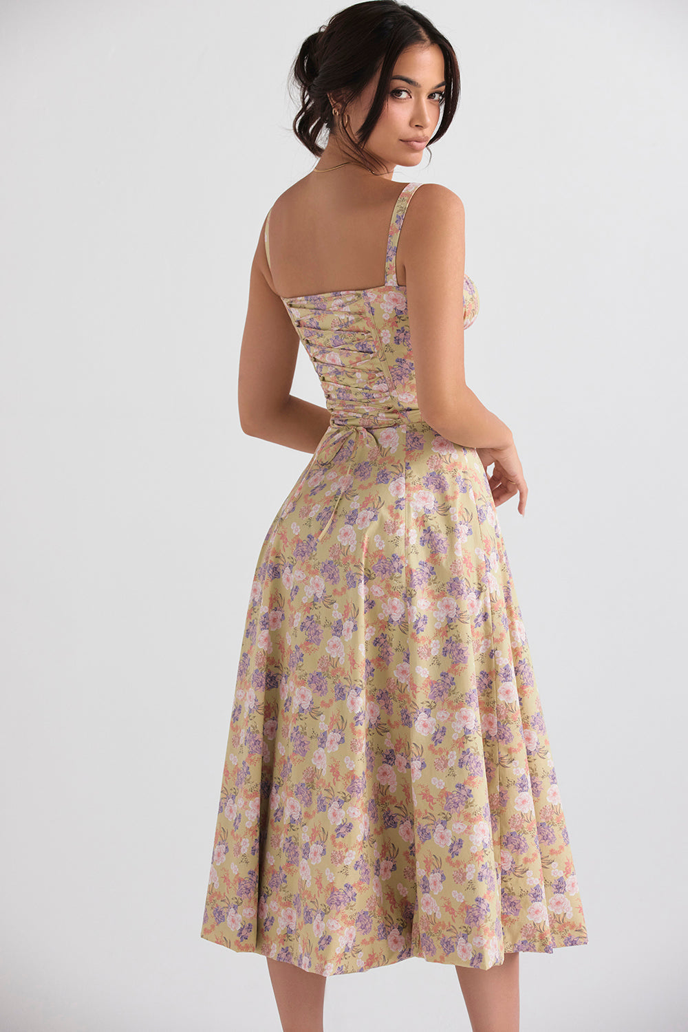 Fiorella Elevated Midi Corset Dress Premium Wardrobe Essential