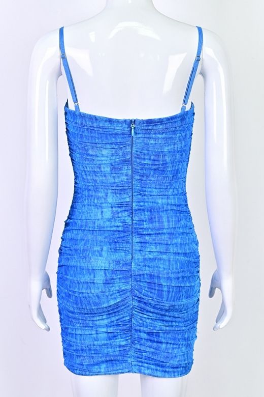 Cassie Bodycon Wrap Mini Dress - Royal Blue