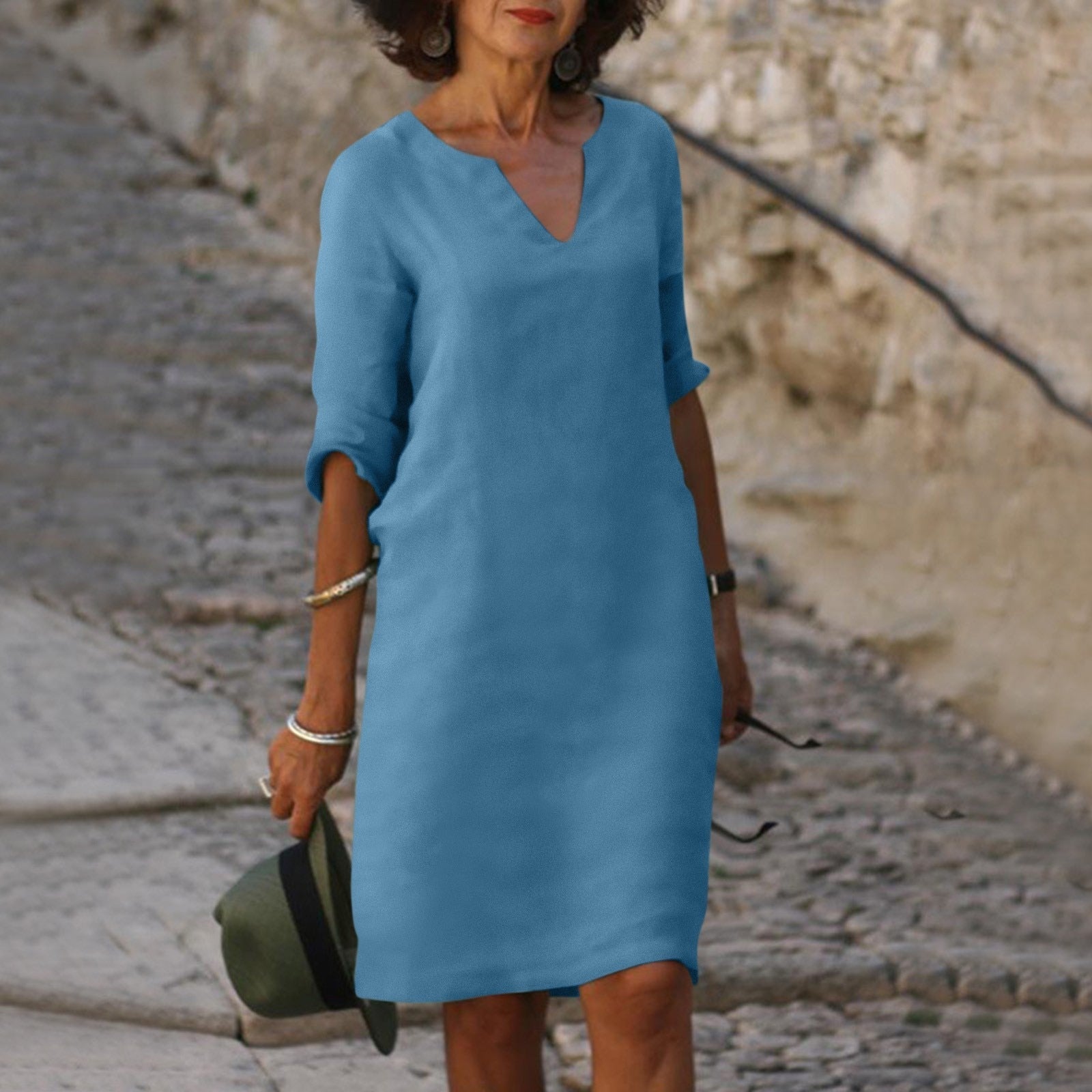 Zulema Elegant V-neck Dress for Women Relaxed Modern Fit
