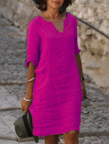 Zulema Elegant V-neck Dress for Women Relaxed Modern Fit