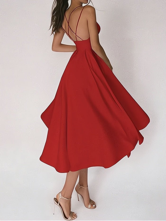 Aurora Elegant V-neck Dress for Women Effortless Chic Look