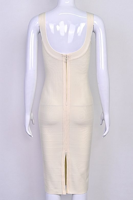 Cindy Bandage Midi Dress - Cream