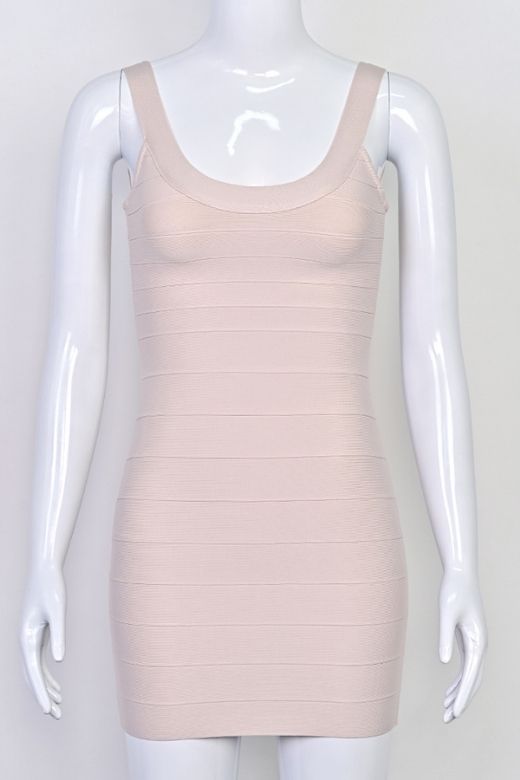Cindy Bandage Mini Dress - Beige