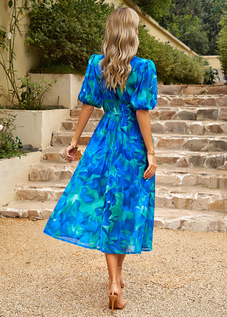 Ina Sophisticated Retro Midi Dress for Women Trendy Daily Look