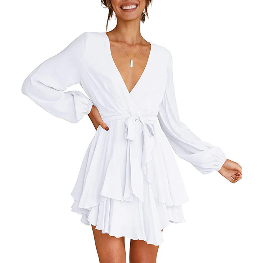 Natalia Exclusive Summer Wrap Mini Dress Boutique Collection