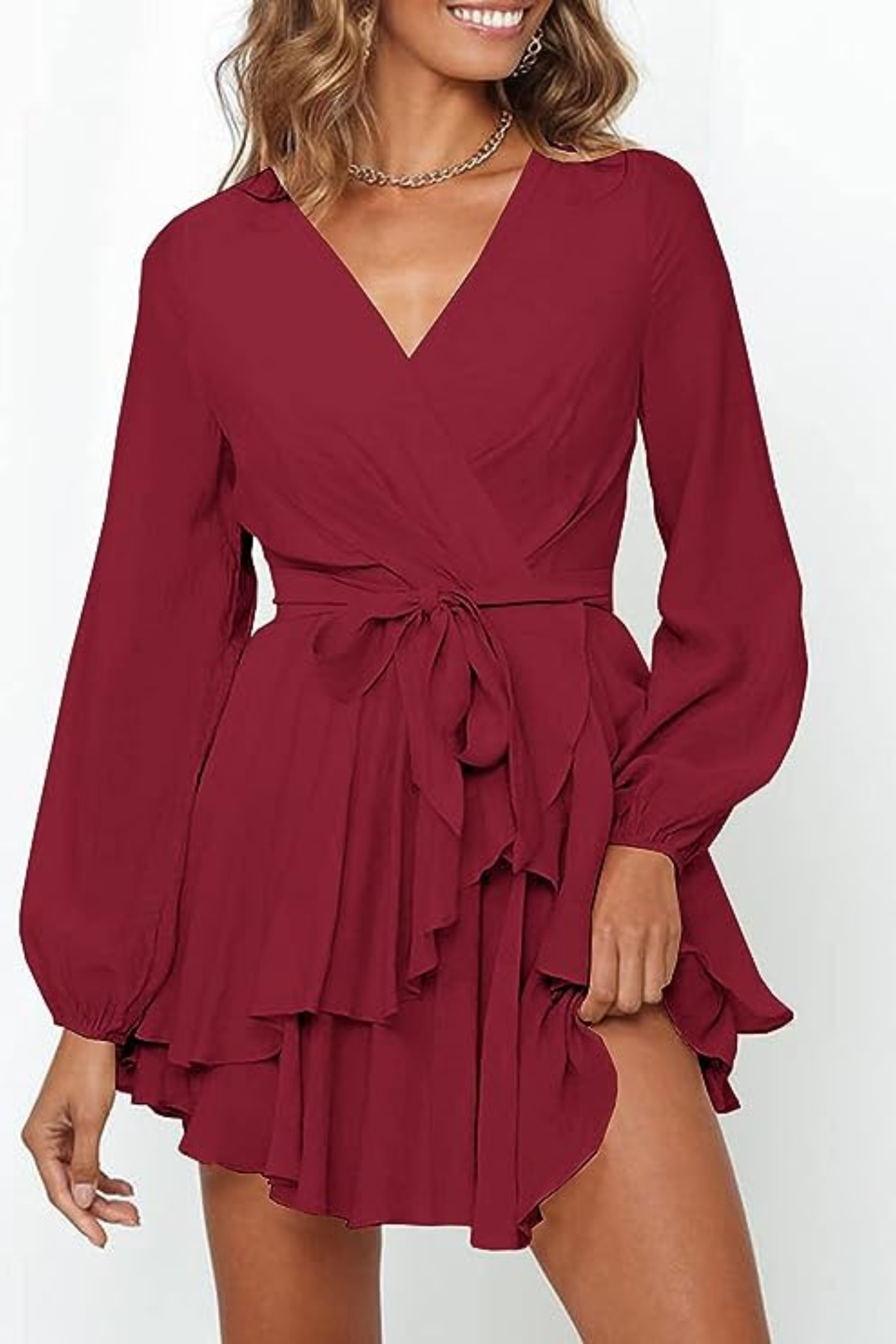 Sara Elevated Summer Wrap Dress Mini Designer Edit