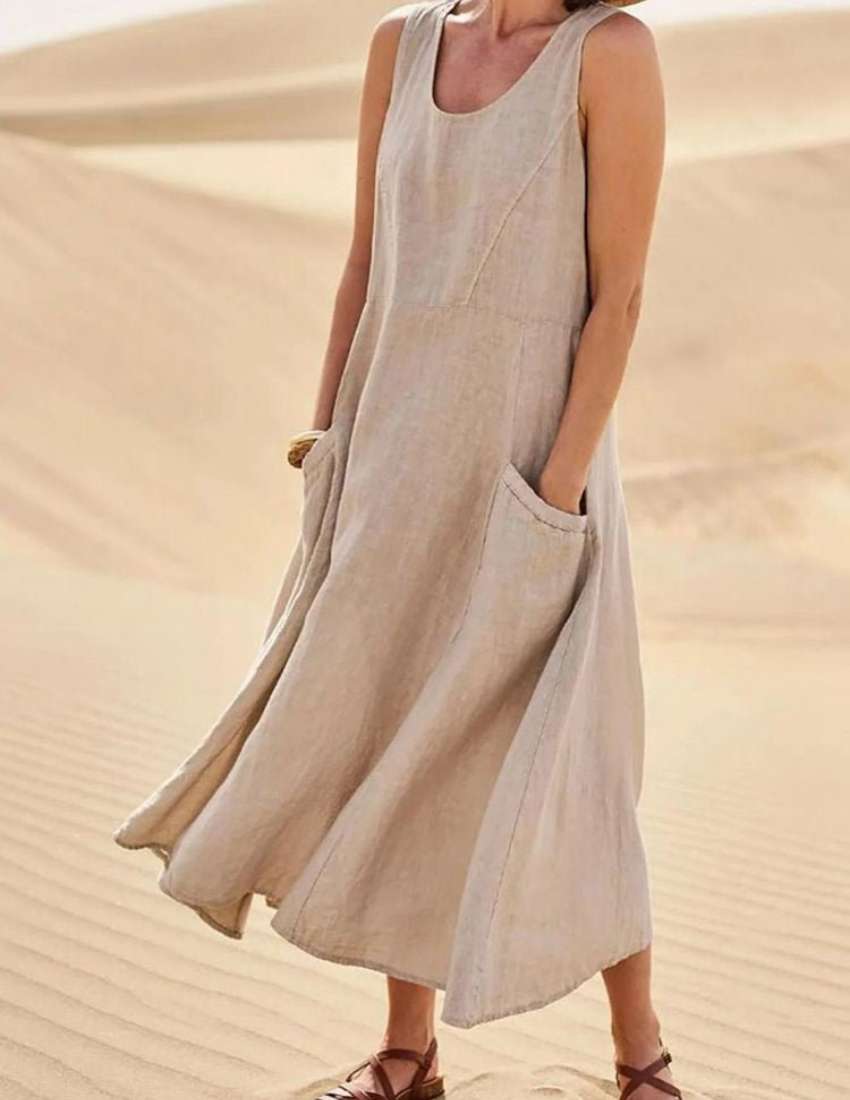 Isabel Chic Women's Airy Summer Midi Dress Statement Occasion Edit