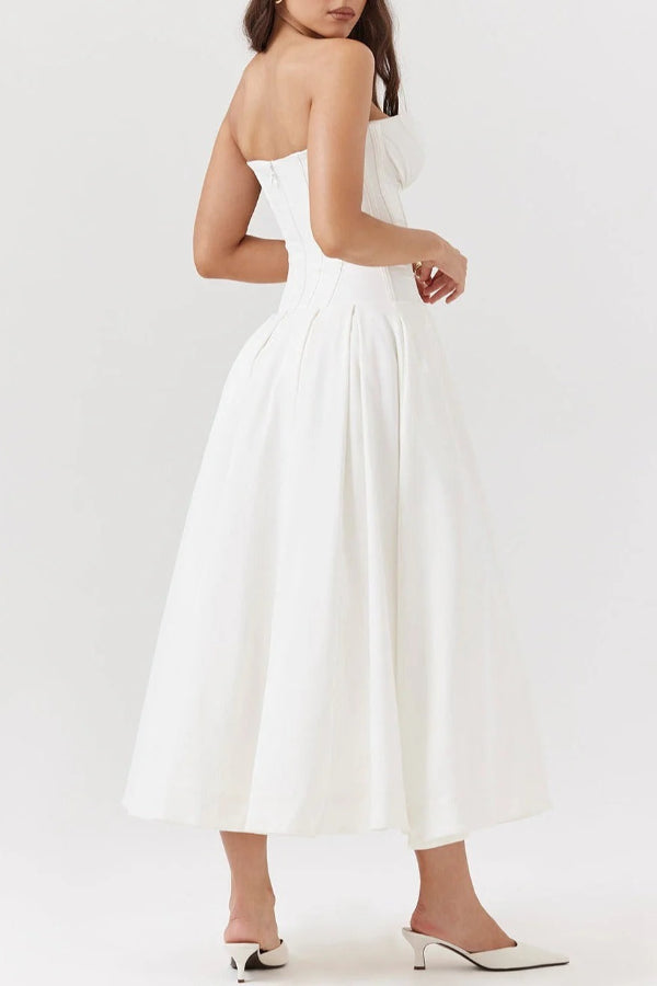Lorelei Exclusive Strapless Midi Dress Premium Wardrobe Essential