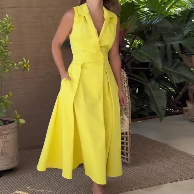 Mila Timeless V Neck Midi Dress Designer Edit