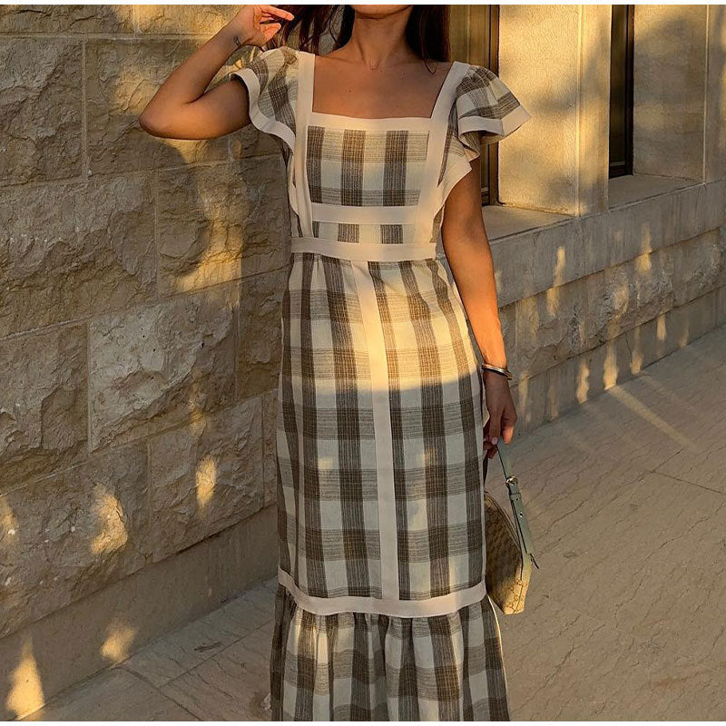 Elisa Exclusive Checkered Dress Boutique Collection