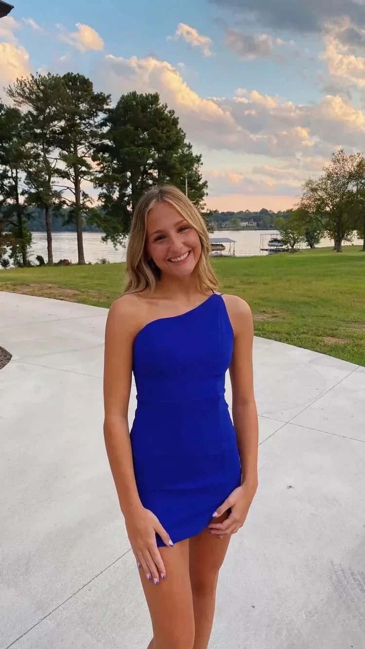 Fashion Royal Blue Sleeveless Short Homecoming Dress (ZD12406)