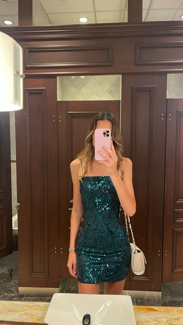 Sequins Mini Dress,Short Homecoming Dress,Birthday Party Dress Y1501 - VelvetHem