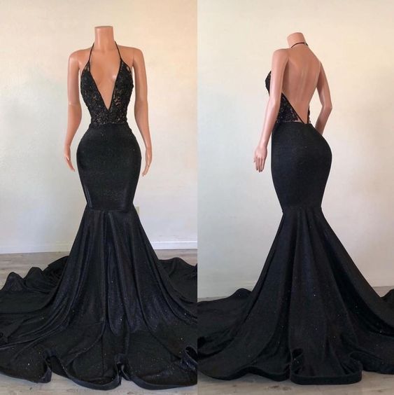 Black Prom Dresses, Lace Prom Dresses, Mermaid Prom Dresses, Sequins Prom Dresses, Arabic Party Dresses - VelvetHem