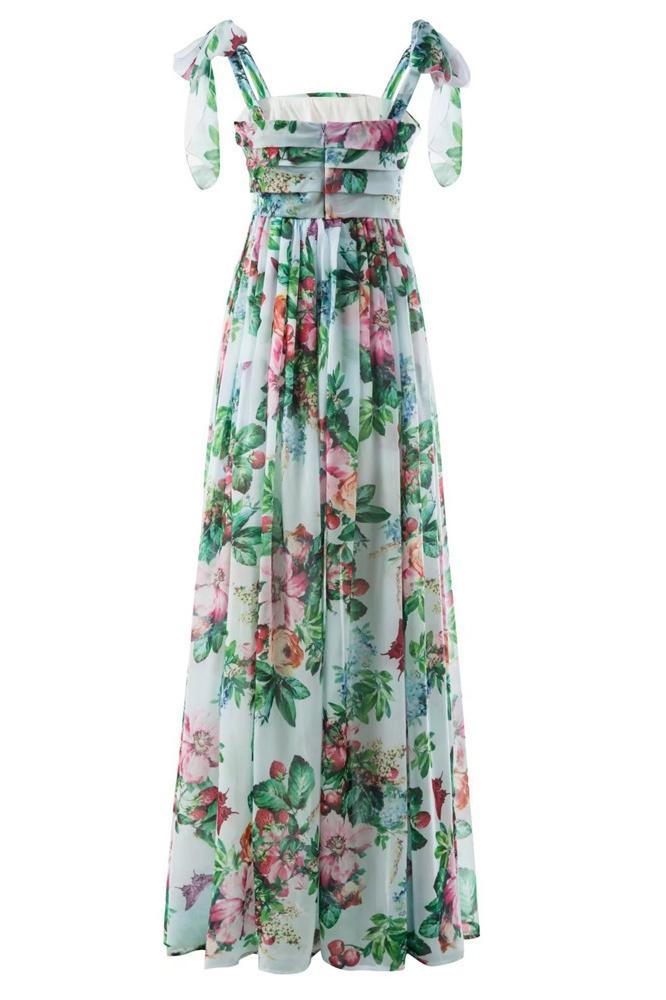Zahira Effortless Printed Maxi Dress with Straps Elevated Occasion Wear