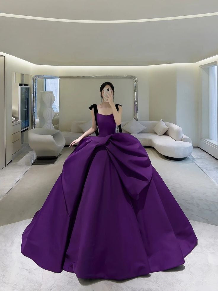Purple Ball Gown Quinceanera Dress A Line Evening Gown fg6821 - VelvetHem