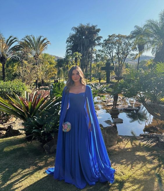 Stunning Royal Blue A-line Prom Dress,Princess Dress fg6827 - View 2 | VelvetHem