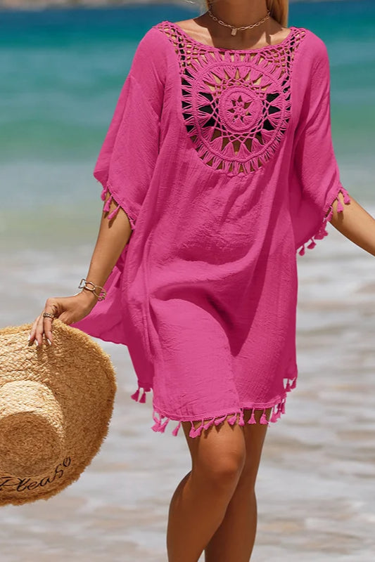 Crochet Cover Up Dress with Contemporary Everyday Styling