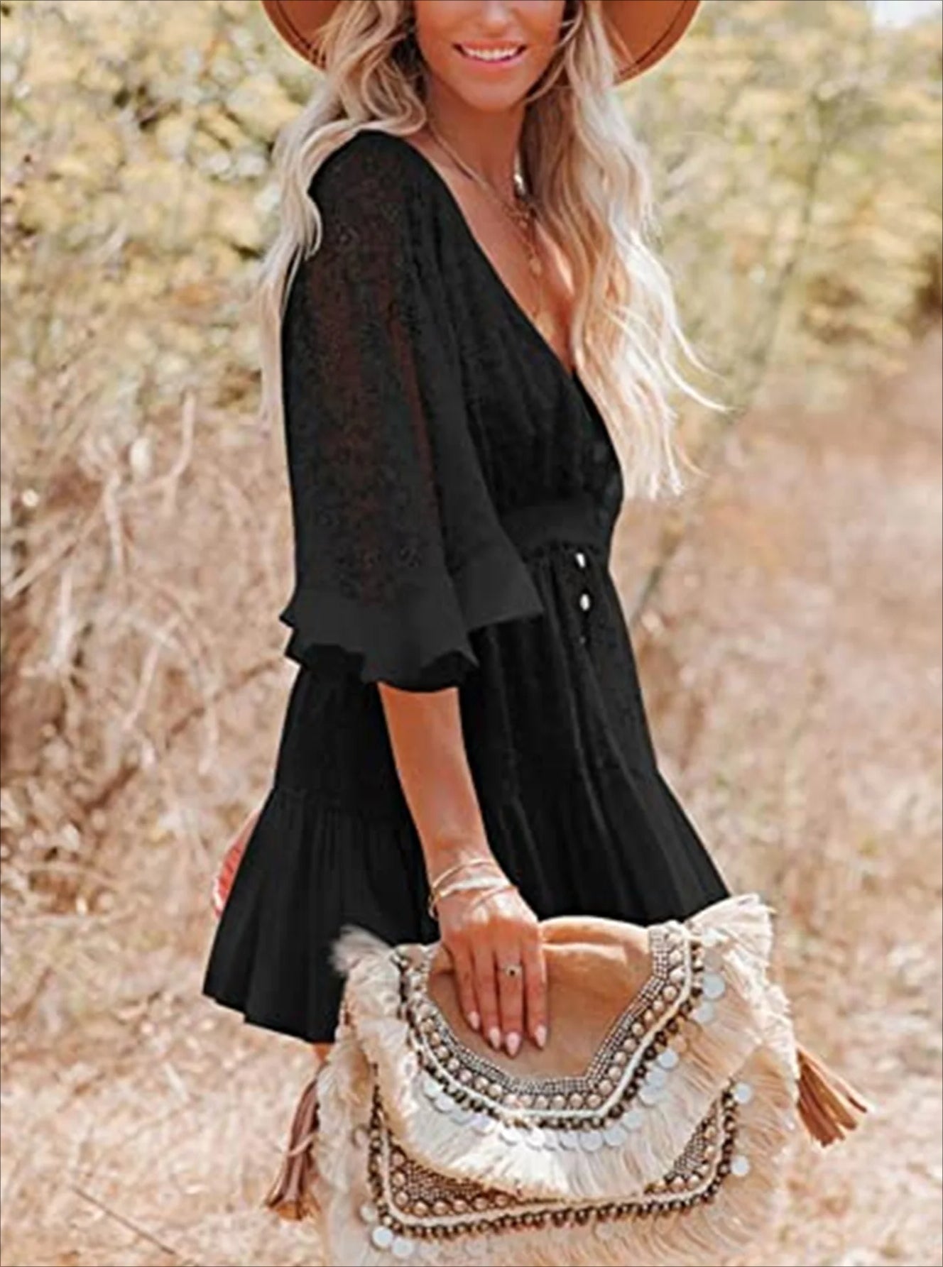 Lace V Neck Modern Dress for Modern Casual Wear Boutique Fashion Style