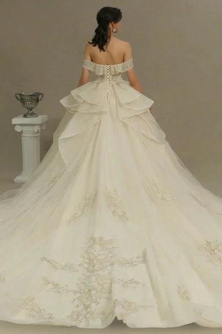 Elegant wedding dresses princess | Wedding dresses with lace (ZD13781)