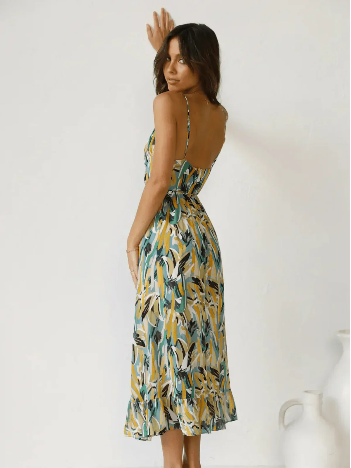Samantha Exclusive Colorful Midi Dress Boutique Collection