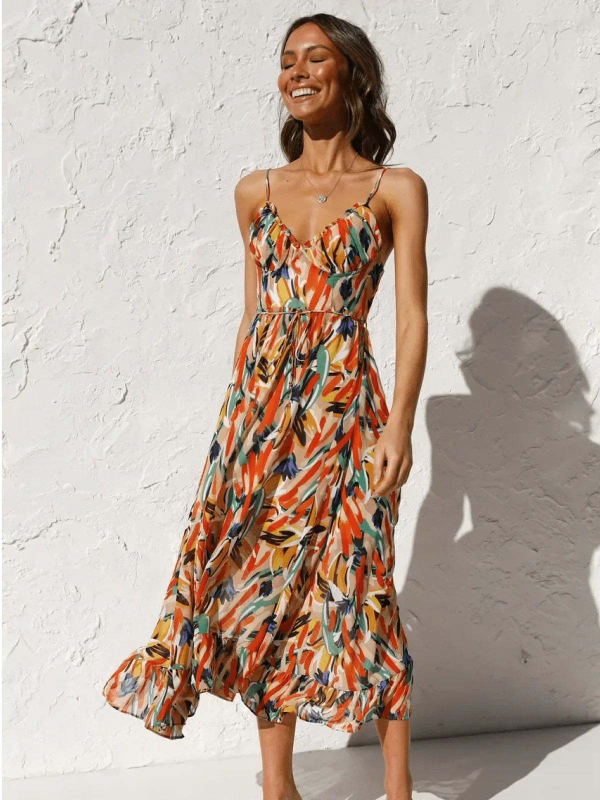 Samantha Exclusive Colorful Midi Dress Boutique Collection