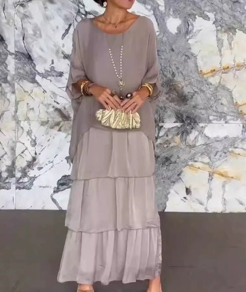Vittoria Exquisite Chiffon Long Dress for Women Cocktail Hour Style