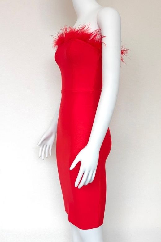 Erin Bandage Dress - Lipstick Red