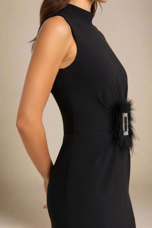 Erin High Neck Bandage Dress -  Classic Black