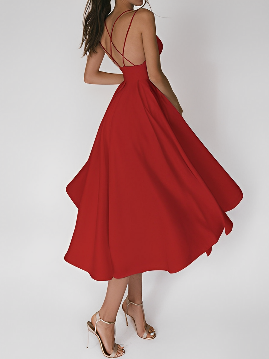 Claudia Aesthetic Spaghetti Dress Statement Occasion Edit