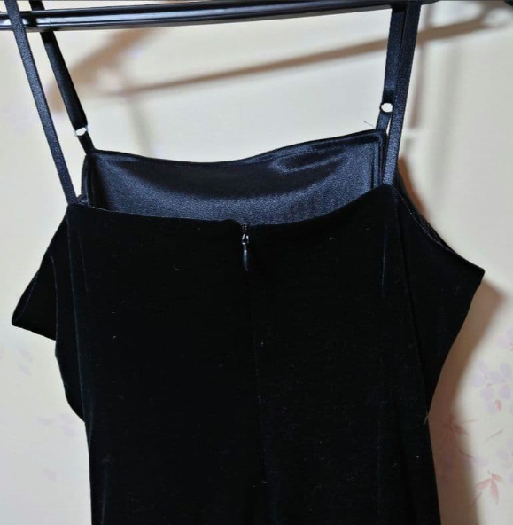Black Velvet Tiered Cocktail Dress Prom Party Gowns Formal Dresses(Jacket not included) fg7231 - View 6 | VelvetHem