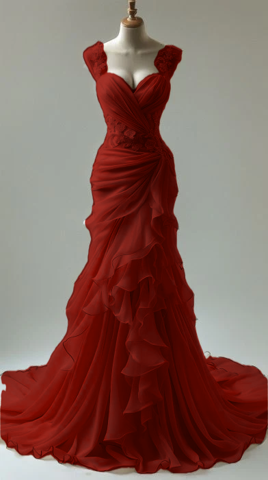 Elegant Sweetheart Mermaid Lace Appliques Party Dress Long Prom Dresses fg7301 - View 4 | VelvetHem