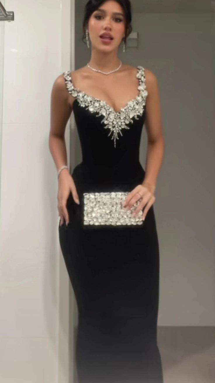 Black Mermaid Sexy Long Formal Dress Evening Party Dresses - View 6 | VelvetHem