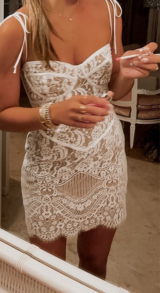 Tie Straps Lace Homecoming Dress Charming Party Dress - View 2 | VelvetHem