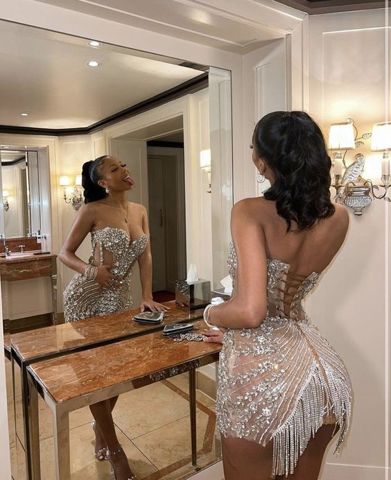 21st Birthday Outfit Dress Luxurious Heavy Handmade Party Dress Stunning Homecoming Dress Y1537 by simplepromdress