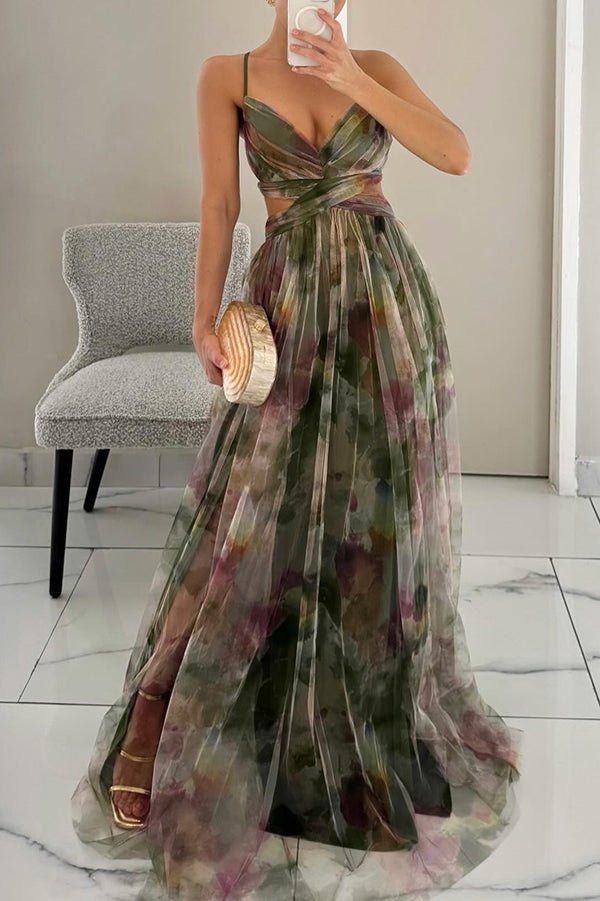 Paty Elegant Maxi Dress in an Elegant Floral Print for Women