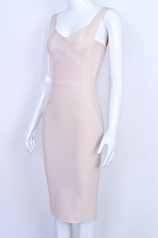 Freya Bandage Dress - Beige