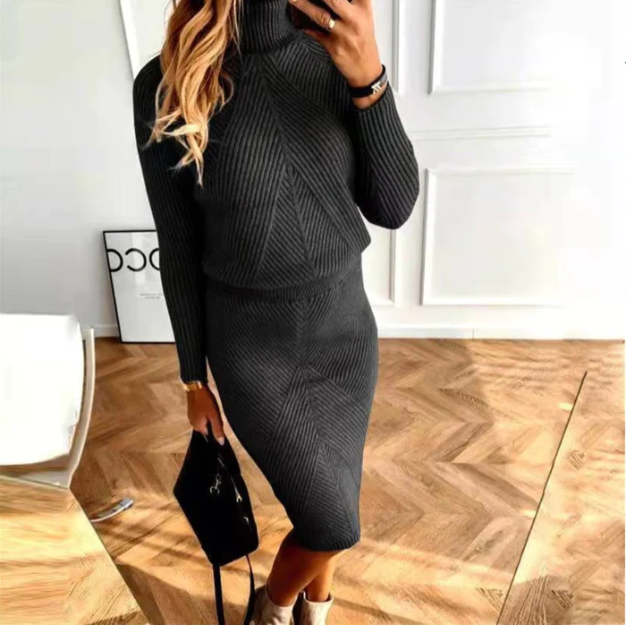 Teresa Exclusive Cozy Sweater Knit Dress Statement Occasion Edit
