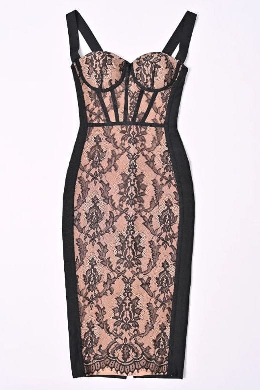 Genevieve Bodycon Midi Dress - Classic Black