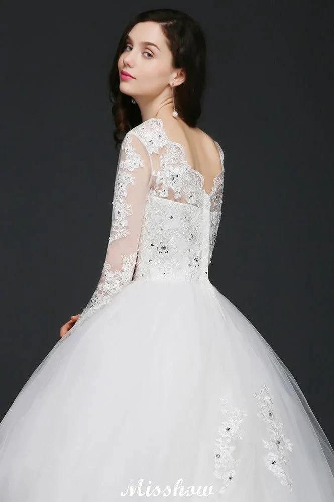 Gorgeous Tulle Ball Gowns Court Train Wedding Dresses (ZD13929)