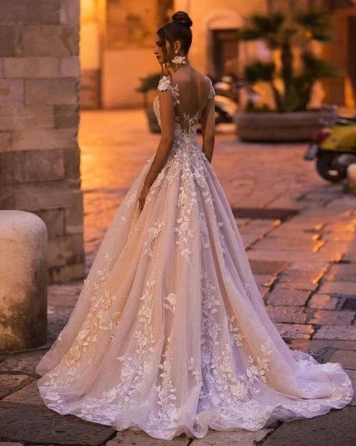 Gorgeous wedding dresses A line | Wedding dresses lace (ZD13913)