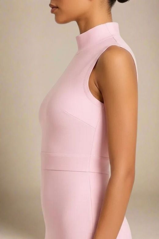 Grace Bandage Midi Dress - Dusty Pink