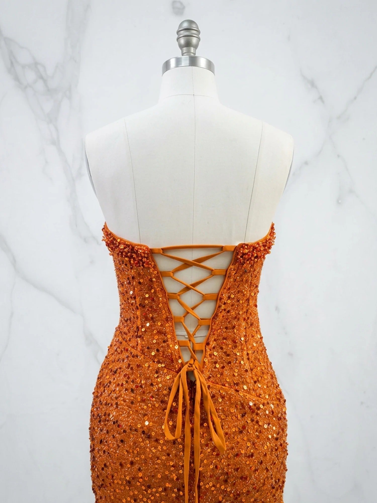Glitter Strapless Mermaid Sequined Short Mini Homecoming Dress