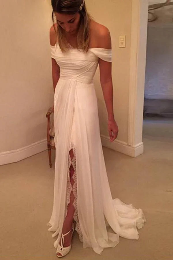 High Quality Strapless Off The Sleeves Long Wedding Dresses (ZD16376)