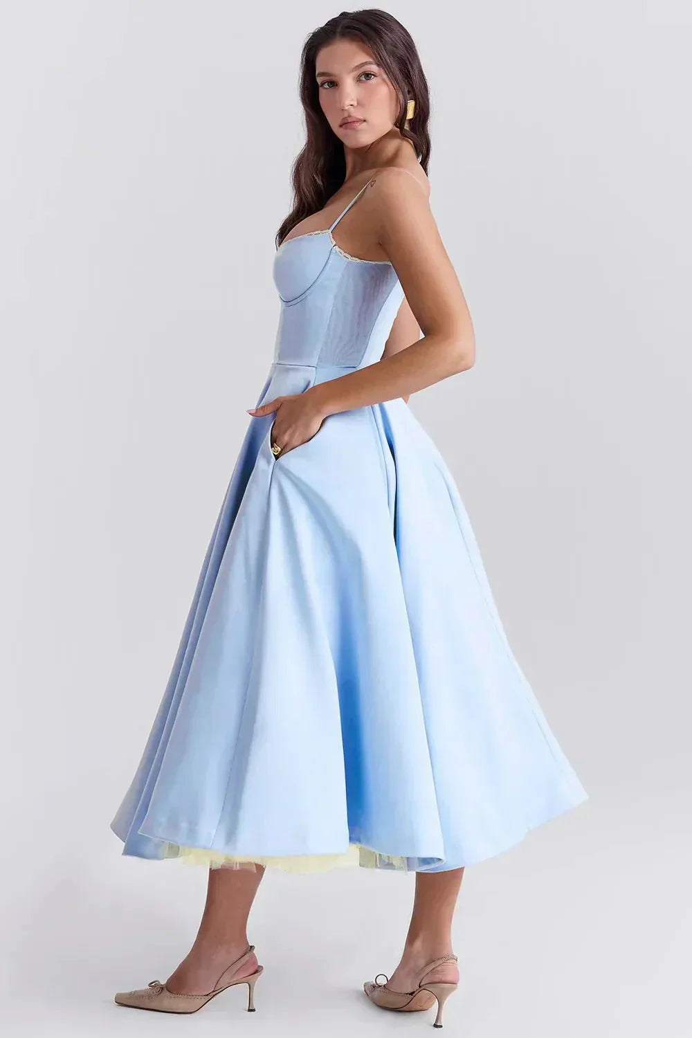 Daniela Elegant Midi Dress for Women Sophisticated Look