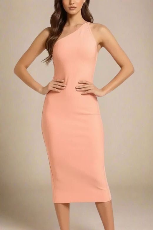 Joi Bodycon Midi Dress - Peach