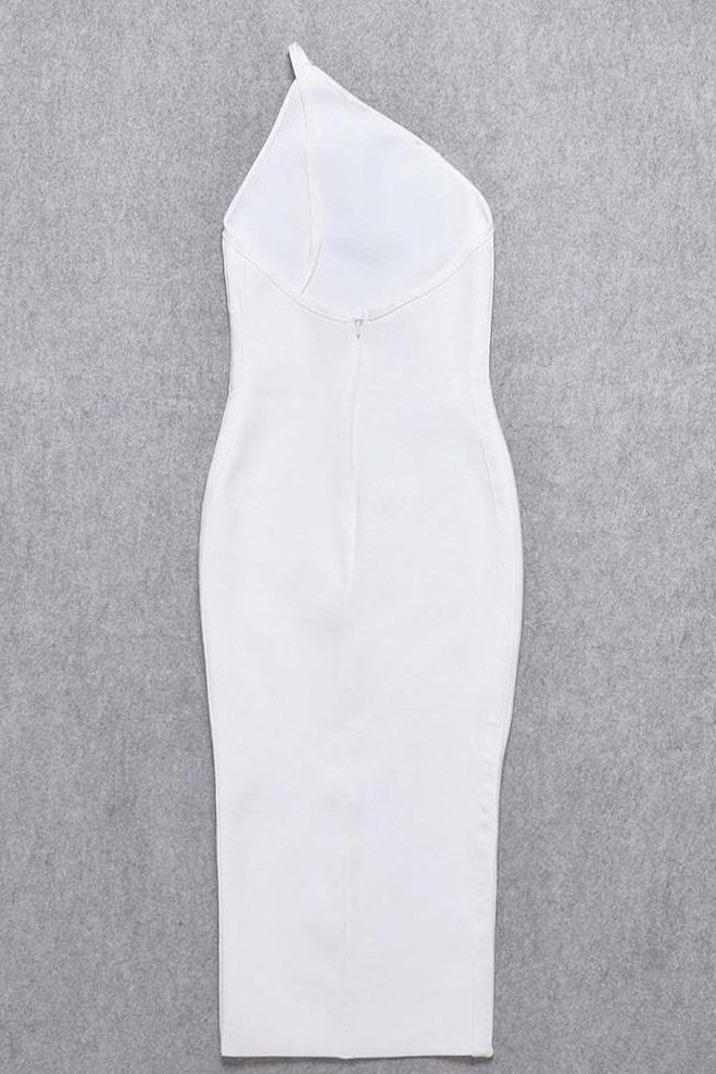 Joi Bodycon Midi Dress - White Pearl